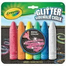 Blister 6 Tizas con Purpurina para el Suelo
