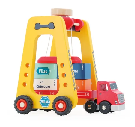 Grua Magnética de Madera con Patas