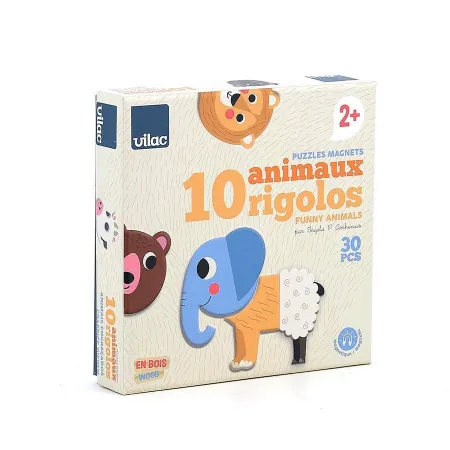 Juego de Imanes de Madera, 10 Animales Divertidos - Ingela P. Arrhenius