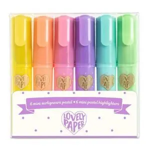 Estuche 6 Mini Marcadores Pastel
