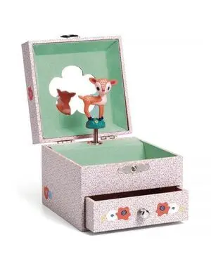 Caja de Música Cervatillo con Flauta Mágica