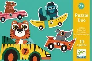 Puzzle Dúo Coches de Carreras (10 Puzzles)