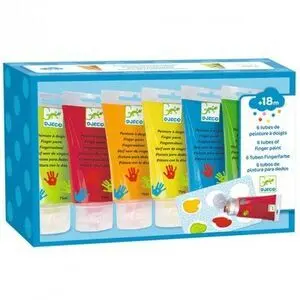 Colores Pinturas de Dedo 6 Tubos