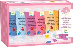Colores Pintura de Dedos 6 Tubos