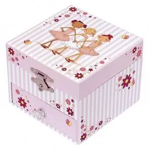 Caja de Música Brillante en la Oscuridad Tres Bailarinas