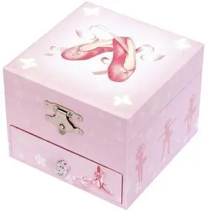 Caja de Música Zapatillas de Bailarina Brillante en la Oscuridad