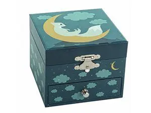 Caja de Música Zorro en la Luna Brillante en la Oscuridad