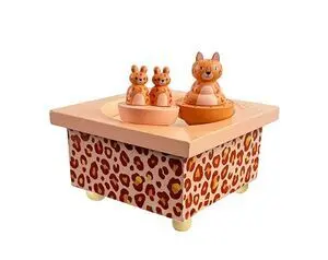 Caja de Musica Leopardos Bailarines