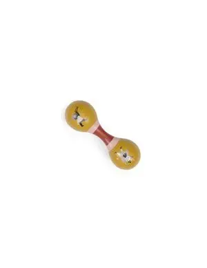 Maracas Dobles Ocre Rojo