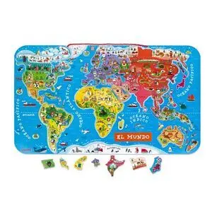 Puzzle Mapa Mundi Magnético (Español)