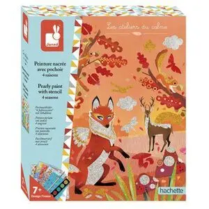 Pintura Nacarda con Plantilla 4 Estaciones