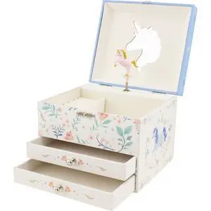 Caja de Música Cofre Unicornio Dos Cajones