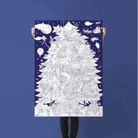 Póster Gigante para Colorear Christmas Magic Tree