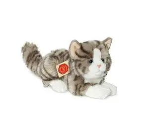 Gato Gris Tumbado 20Cm