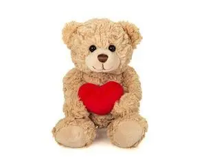 Peluche Osito Claro con Corazón 20Cm