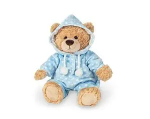 Peluche Oso con Pijama Azul 30Cm