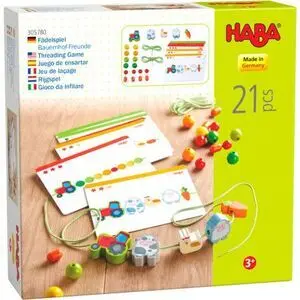 Juego de Ensartar Amigos de la Granja