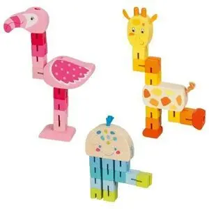 Puzzle de Bolsillo Jirafa, Flamenco, Pulpo