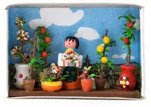 Caja de Cerilllas Mercado de Flores
