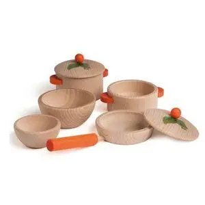 Juego de Cocina de Madera Natural