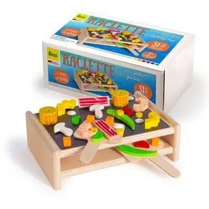 Juego de Mesa y Parrilla para Raclette de Madera