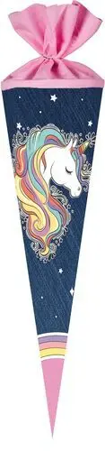 Cucurucho Unicornio Arcoiris 50Cm