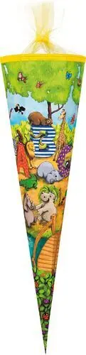 Cono Escolar Schultute Animales-Abc 85Cm