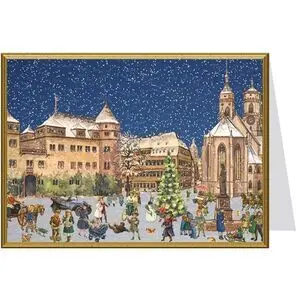 Postal de Navidad Stuttgart Victoriano