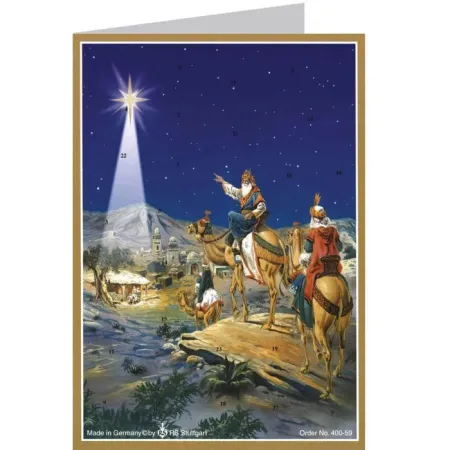 Postal Calendario de Adviento los Tres Reyes Magos