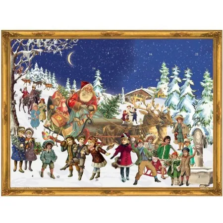Calendario Adviento Santa Claus en el Trineo de Renos