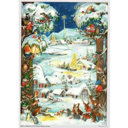 Calendario de Adviento Pueblo en Navidad