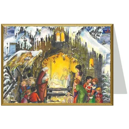 Postal de Navidad Pesebre
