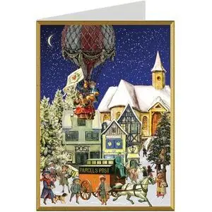 Postal de Navidad Paseo en Globo