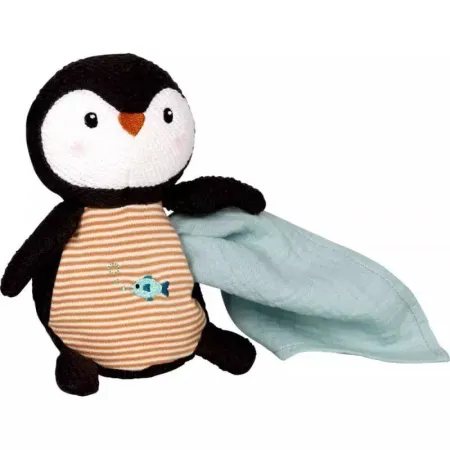 Peluche-Doudou Pingüino con Mantita Suave