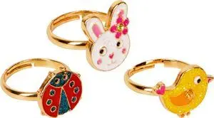 Anillo de Metal Conejito/Mariquita /Pollito (Individual)