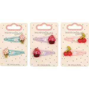 Clips de Pelo Helado, Cerezas, Muffin (1 Unidad)
