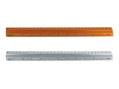 Regla 30Cm Dorada/Plateada