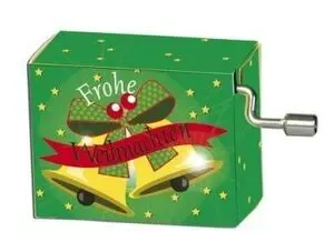 Caja de Música con Manivela - Frohe Weihnachten