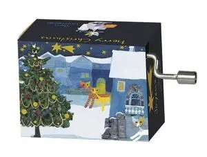 Caja de Música con Manivela - Natale In Neve