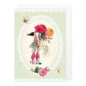 Postal Felicitación Floral