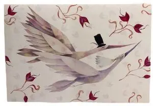 Postal Cigüeñas Boda