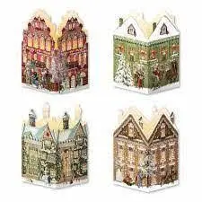 Postal Casa Nostalgica en Navidad