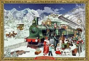 Postal Hermoso Adviento Mini Calendario