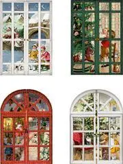 Calendario de Adviento Postal Ventana Nostalgica