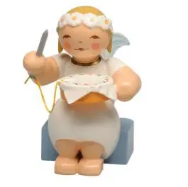 Margeritenengel Angelito Sentado con Bastidor para Bordar (6347039)