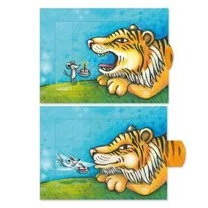 Postal Cumpleaños Tigre Movimiento