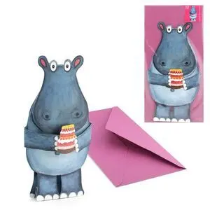 Postal 3D Hipopótamo