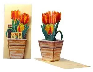 Tarjeta 3D Tulipanes