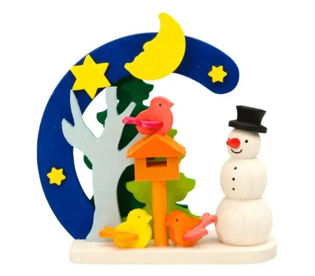 Media Luna con Muñeco de Nieve