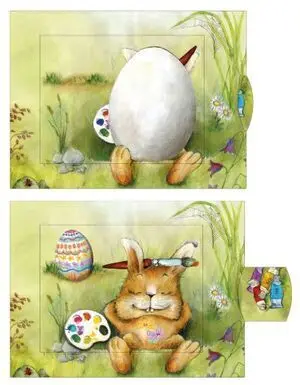 Postal Animada Huevo Conejo